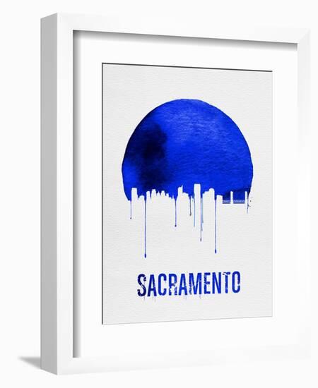 Sacramento Skyline Blue-null-Framed Art Print