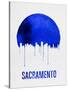 Sacramento Skyline Blue-null-Stretched Canvas