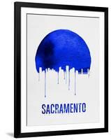 Sacramento Skyline Blue-null-Framed Art Print