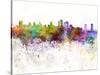 Sacramento Skyline in Watercolor Background-paulrommer-Stretched Canvas