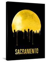 Sacramento Skyline Yellow-null-Stretched Canvas