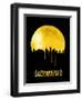 Sacramento Skyline Yellow-null-Framed Art Print