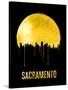 Sacramento Skyline Yellow-null-Stretched Canvas