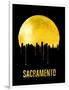 Sacramento Skyline Yellow-null-Framed Art Print