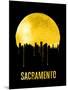 Sacramento Skyline Yellow-null-Mounted Art Print