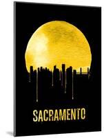 Sacramento Skyline Yellow-null-Mounted Art Print