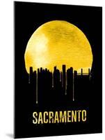 Sacramento Skyline Yellow-null-Mounted Art Print