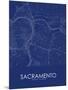 Sacramento, United States of America Blue Map-null-Mounted Poster