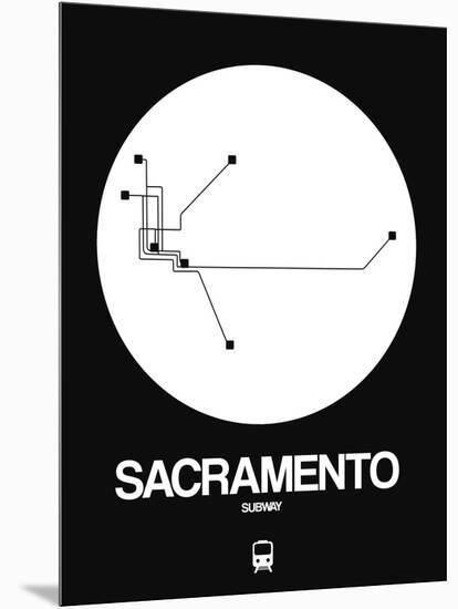 Sacramento White Subway Map-NaxArt-Mounted Art Print