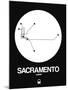 Sacramento White Subway Map-NaxArt-Mounted Art Print