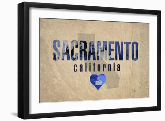 Sacramento-Red Atlas Designs-Framed Giclee Print