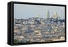 Sacre Coeur and Montmartre Seen from Arc De Triomphe. Paris. France-Tom Norring-Framed Stretched Canvas