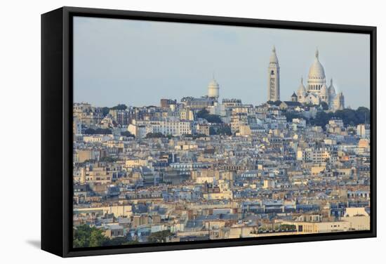 Sacre Coeur and Montmartre Seen from Arc De Triomphe. Paris. France-Tom Norring-Framed Stretched Canvas