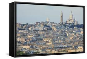 Sacre Coeur and Montmartre Seen from Arc De Triomphe. Paris. France-Tom Norring-Framed Stretched Canvas