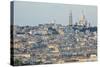 Sacre Coeur and Montmartre Seen from Arc De Triomphe. Paris. France-Tom Norring-Stretched Canvas