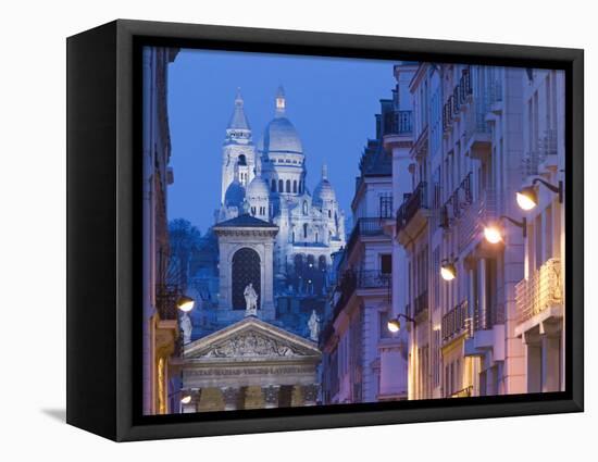 Sacre Coeur and Notre Dame de Lorette, Paris, France-Walter Bibikow-Framed Stretched Canvas