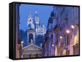 Sacre Coeur and Notre Dame de Lorette, Paris, France-Walter Bibikow-Framed Stretched Canvas