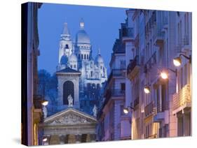 Sacre Coeur and Notre Dame de Lorette, Paris, France-Walter Bibikow-Stretched Canvas