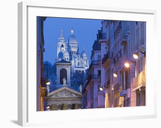 Sacre Coeur and Notre Dame de Lorette, Paris, France-Walter Bibikow-Framed Photographic Print