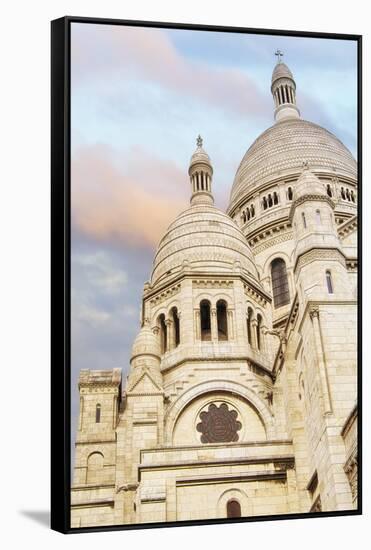 Sacre-Coeur At Sunset-Cora Niele-Framed Stretched Canvas