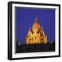 Sacre Coeur Basilica at Night, Paris, France-Roy Rainford-Framed Photographic Print