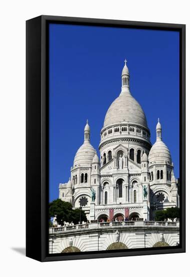 Sacre Coeur Basilica on Montmartre, Paris, France, Europe-Hans-Peter Merten-Framed Stretched Canvas