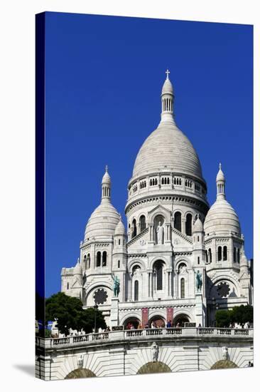 Sacre Coeur Basilica on Montmartre, Paris, France, Europe-Hans-Peter Merten-Stretched Canvas