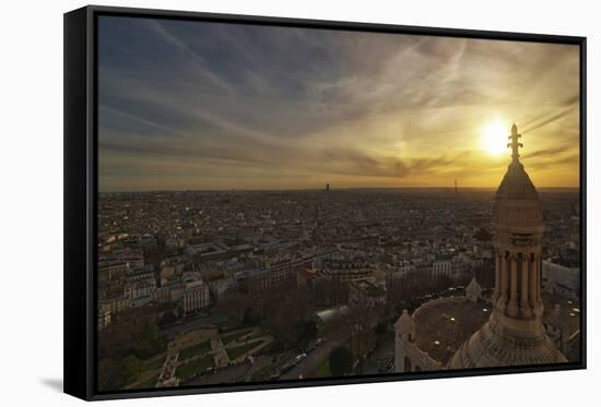 Sacré Coeur, Church, Paris, France-Sebastien Lory-Framed Stretched Canvas