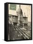 Sacre Coeur, Montmartre, with the Funiculaire-null-Framed Stretched Canvas