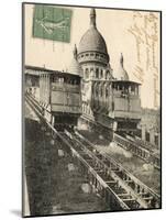 Sacre Coeur, Montmartre, with the Funiculaire-null-Mounted Photographic Print