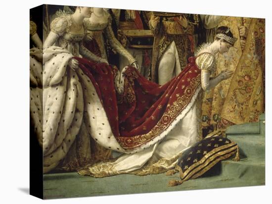 Sacre de l'empereur Napoléon et couronnement de l'impératrice Joséphine-Jacques-Louis David-Stretched Canvas