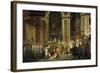 Sacre de l'empereur Napoléon et couronnement de l'impératrice Joséphine-Jacques-Louis David-Framed Giclee Print