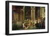 Sacre de l'empereur Napoléon et couronnement de l'impératrice Joséphine-Jacques-Louis David-Framed Giclee Print