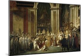 Sacre de l'empereur Napoléon et couronnement de l'impératrice Joséphine-Jacques-Louis David-Mounted Giclee Print