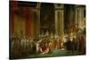 Sacre De Napoleon (Coronation) in Notre-Dame De Paris by Pope Pius VII, December 2, 1804-Jacques-Louis David-Stretched Canvas