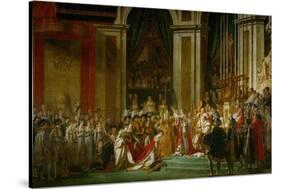 Sacre De Napoleon (Coronation) in Notre-Dame De Paris by Pope Pius VII, December 2, 1804-Jacques-Louis David-Stretched Canvas