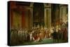 Sacre De Napoleon (Coronation) in Notre-Dame De Paris by Pope Pius VII, December 2, 1804-Jacques-Louis David-Stretched Canvas