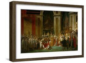 Sacre De Napoleon (Coronation) in Notre-Dame De Paris by Pope Pius VII, December 2, 1804-Jacques-Louis David-Framed Giclee Print