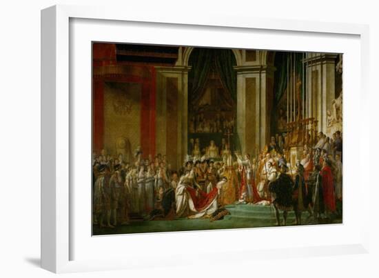 Sacre De Napoleon (Coronation) in Notre-Dame De Paris by Pope Pius VII, December 2, 1804-Jacques-Louis David-Framed Giclee Print