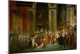 Sacre De Napoleon (Coronation) in Notre-Dame De Paris by Pope Pius VII, December 2, 1804-Jacques-Louis David-Mounted Giclee Print