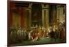 Sacre De Napoleon (Coronation) in Notre-Dame De Paris by Pope Pius VII, December 2, 1804-Jacques-Louis David-Framed Giclee Print