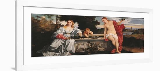 Sacred and Profane Love-Titian (Tiziano Vecelli)-Framed Premium Giclee Print