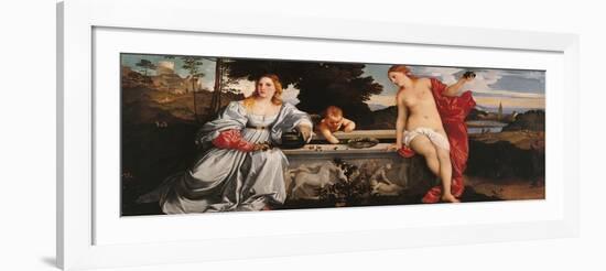 Sacred and Profane Love-Titian (Tiziano Vecelli)-Framed Art Print