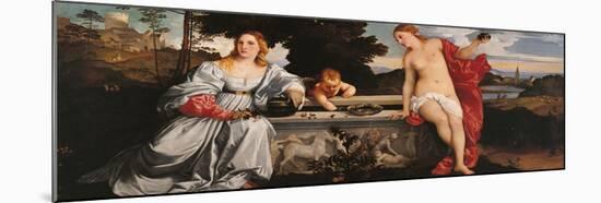 Sacred and Profane Love-Titian (Tiziano Vecelli)-Mounted Art Print