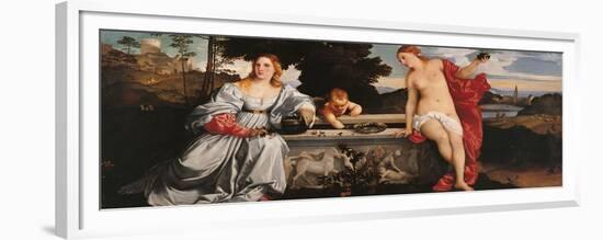 Sacred and Profane Love-Titian (Tiziano Vecelli)-Framed Premium Giclee Print