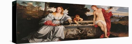 Sacred and Profane Love-Titian (Tiziano Vecelli)-Stretched Canvas