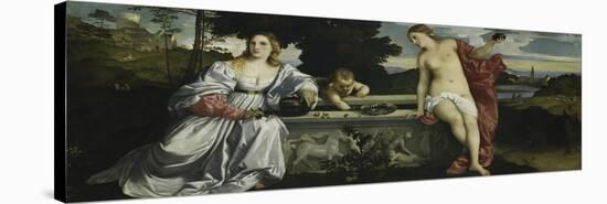 Sacred and Profane Love-Titian (Tiziano Vecelli)-Stretched Canvas