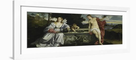 Sacred and Profane Love-Titian (Tiziano Vecelli)-Framed Giclee Print