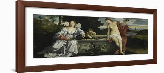 Sacred and Profane Love-Titian (Tiziano Vecelli)-Framed Giclee Print