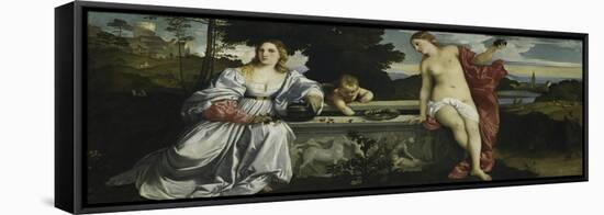 Sacred and Profane Love-Titian (Tiziano Vecelli)-Framed Stretched Canvas